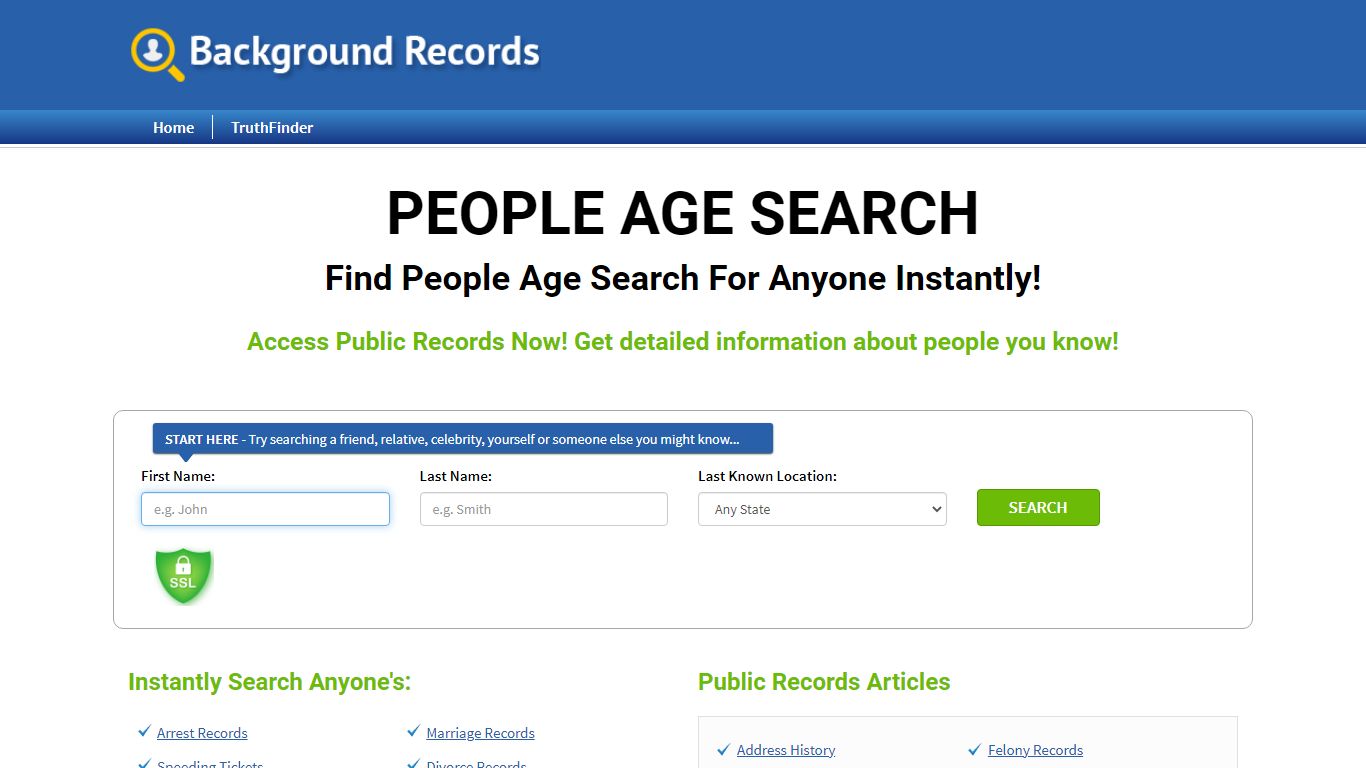Find People Age Search For Anyone Instantly!